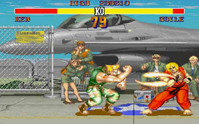 Guile affronta Ken nel suo stage di ''Street Fighter II''