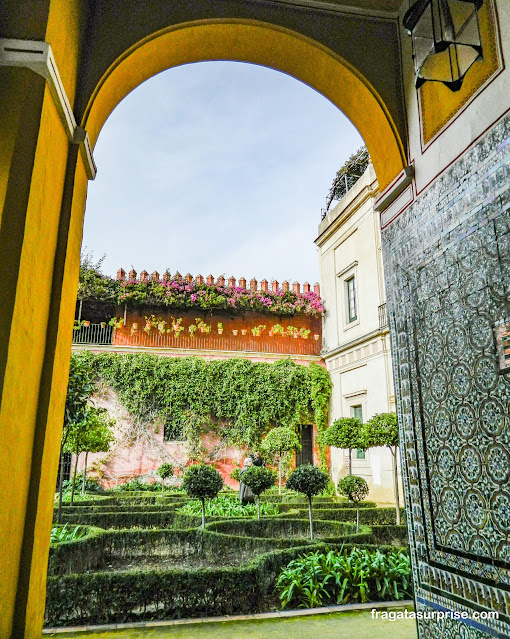 Jardim Italiano na Casa de Pilatos em Sevilha