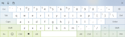 Expanded standard keyboard in Windows 10