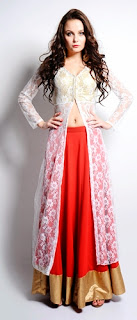 Open Shirts With Lehenga