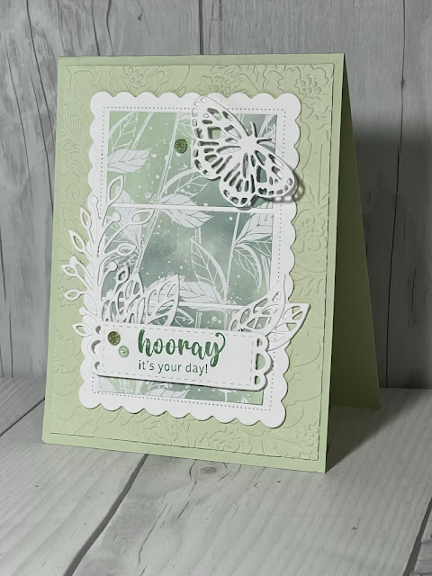 Birthday Card with florals and butterflies using Hello, Irresistible Designer Series Paper from Stampin' Up!