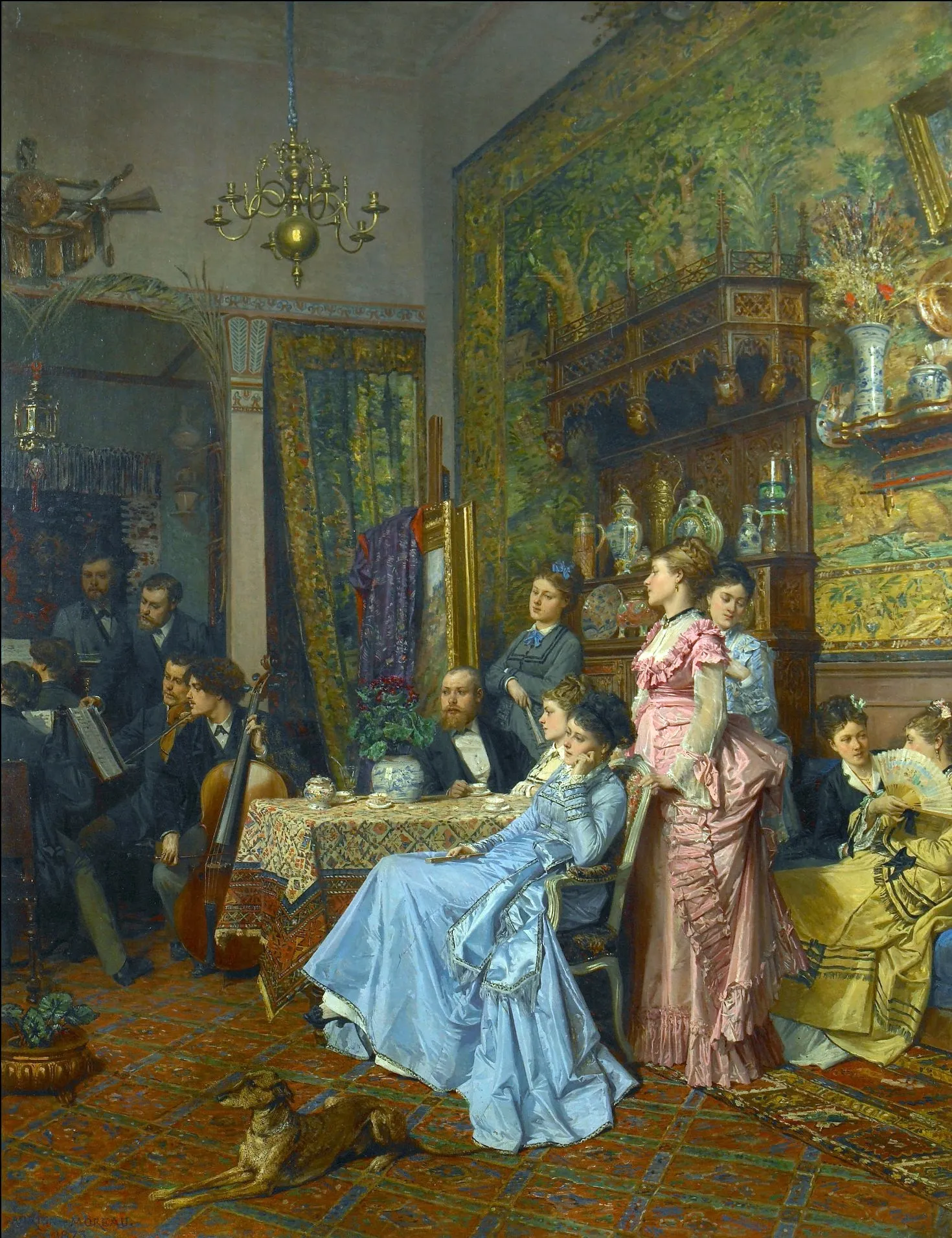 Adrien-Moreau-Concert-d-Amateurs-dans-un-Atelier-d-Artiste-1873-Bonhams