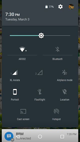 Tampilan Dyanmic Quick Setting Lollipop sebelum ada Invert Color