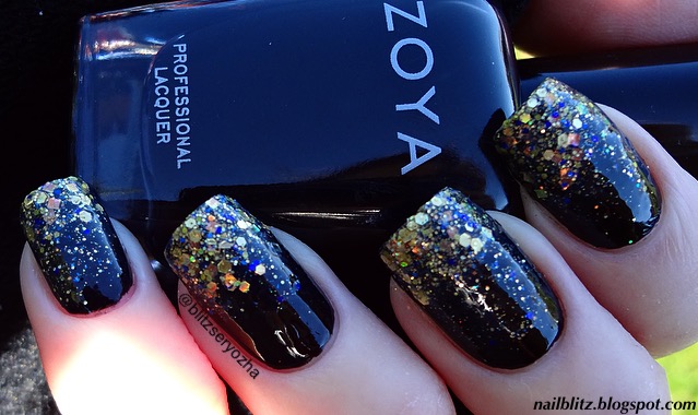 Glitter Gradient Nails with Zoya Willa and Frenzy Polish All Magic Comes with a Price