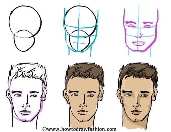 How To Draw Fashion: How To Draw A Male Face
