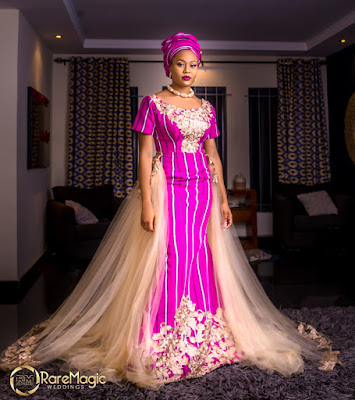 Ex Bbnaija Housemate Vandora in new photos, Hausa bridal inspiration with Aso Oke