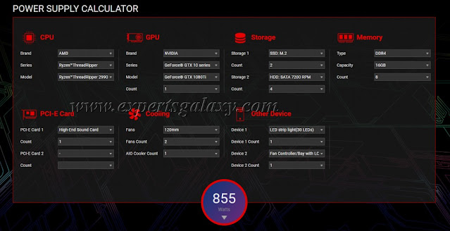 Computer Power Supply Calculator