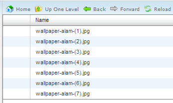 Upload file gambar ke dalam file manager