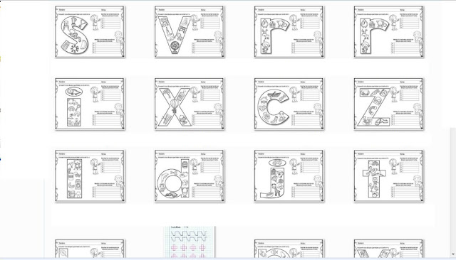 Fichas para Trabajar las Letras del Abecedario - Imprimir y Colorear