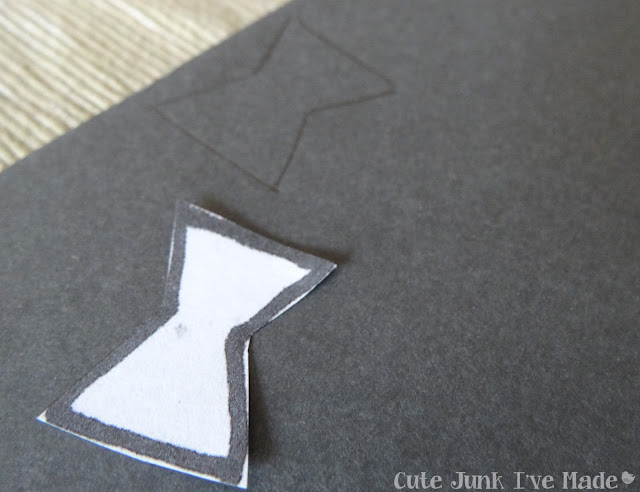 Homemade Wedding Card - bowtie stencil