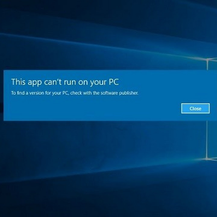 حل مشكلة لا يمكن تشغيل هذا التطبيق على جهاز الكمبيوتر This App Can