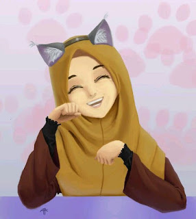 Gambar Kartun Muslimah Comel dan Cantik