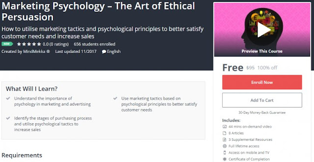 [100% Off] Marketing Psychology – The Art of Ethical Persuasion|Worth 95$