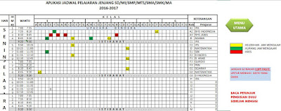 Aplikasi Jadwal Pelajaran Anti Bentrok 2016/2017