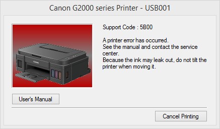 Canon G2000 error 5B00