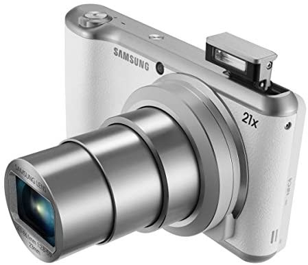 Samsung GC200 Galaxy Camera 2-16.3 Megapixel CMOS, 21x Optical Zoom, Android 4.3, WiFi and 4.8-inch Touchscreen LCD Display - White (Renewed)
