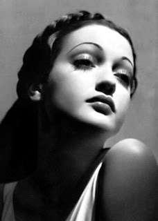 Vintage black and white photo of actress Dorothy Lamour