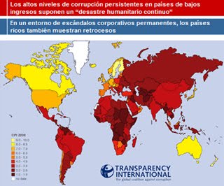 Mapa Niveles de Corrupción en el Mundo