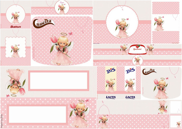 Precious Moments Angel: Free Printable Candy Bar Labels.