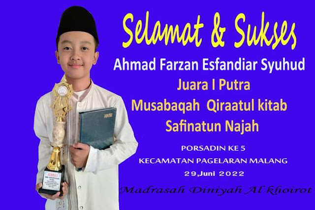 Juara baca kitab Safinatun Najah tahun 2022