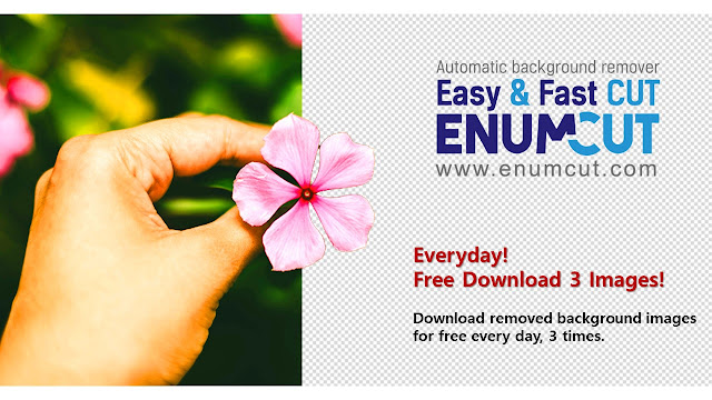 Enumcut! Download removed background images for free every day, 3 times!