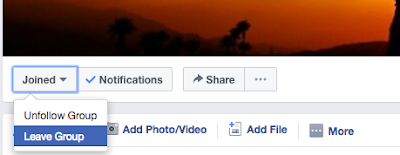 remove yourself from a group on Facebook