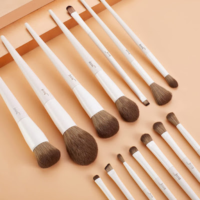 Jessup 14Pcs Premium Synthetic Powder Foundation Contour Blush Concealer Eye Shadow Blending Liner Make Up Brush Kit