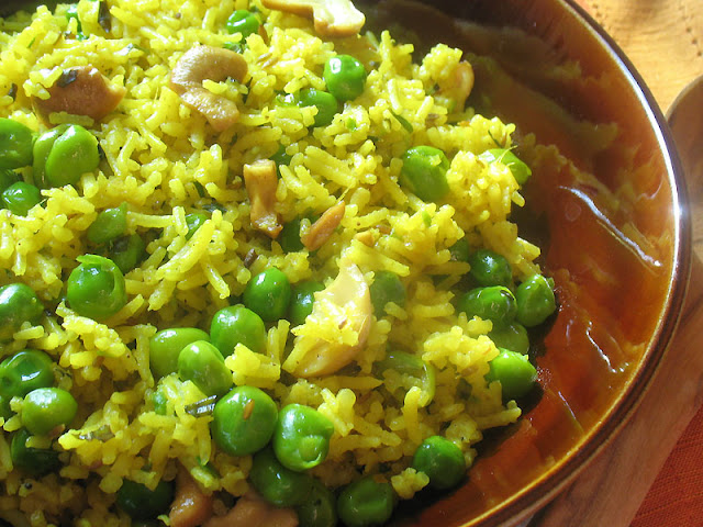 green pea pilaf