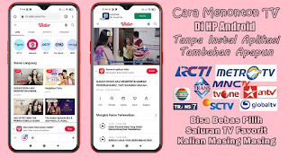 Cara Menonton TV Di HP Android Tanpa Aplikasi