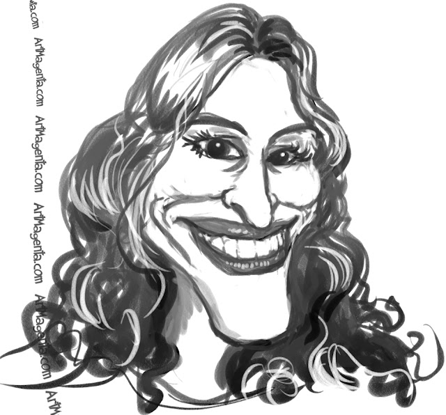Julia Roberts is a caricature by caricaturist Artmagenta