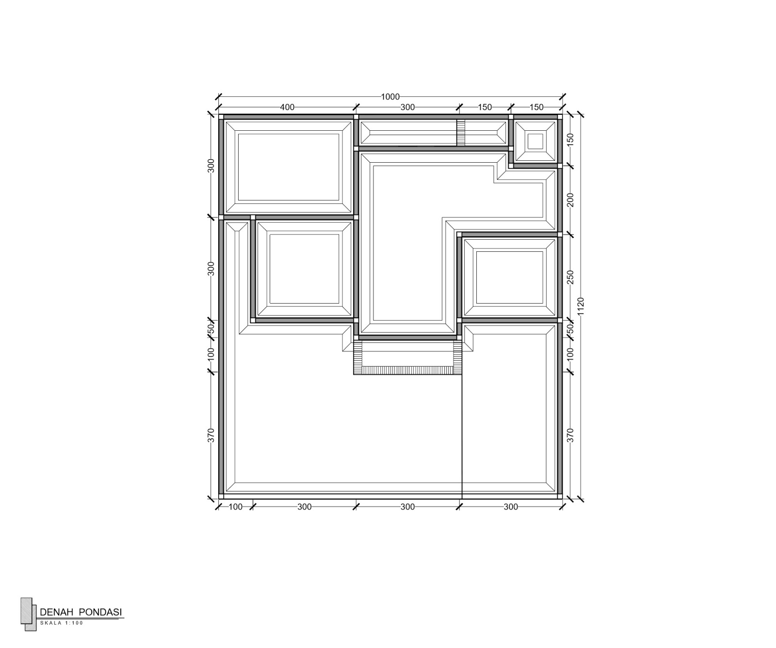 Contoh Gambar Kerja Rumah 1 Lantai Type 36 112 Griya Bagus