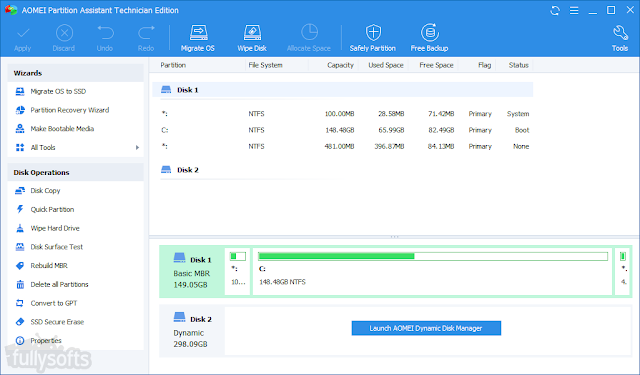 Screenshot AOMEI Partition Assistant