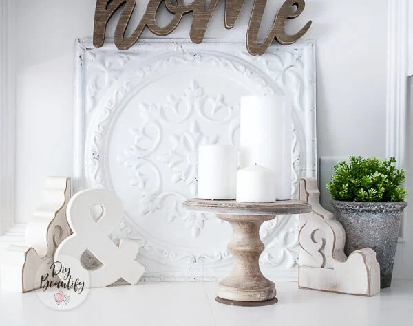 white and wood decor