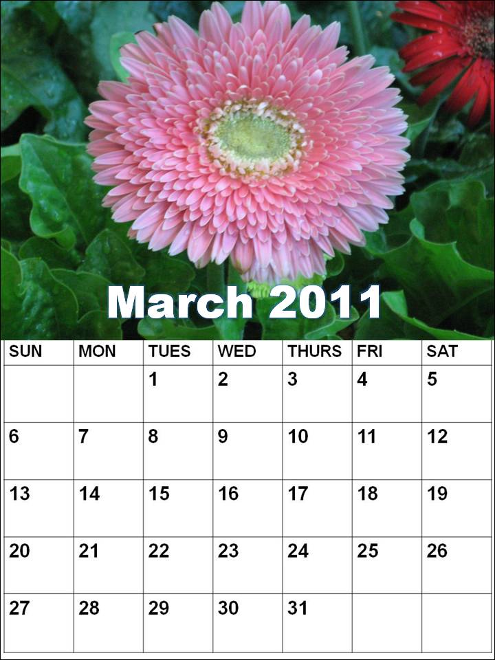 2011 march calendars. Blank Calendar 2011 March or