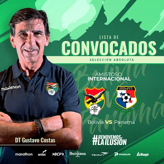 Lista de convocados de la Selección Boliviana para el amistoso contra Panama