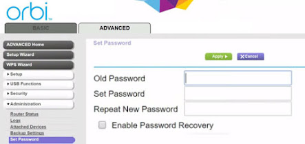 Change Orbi Login Username and Password