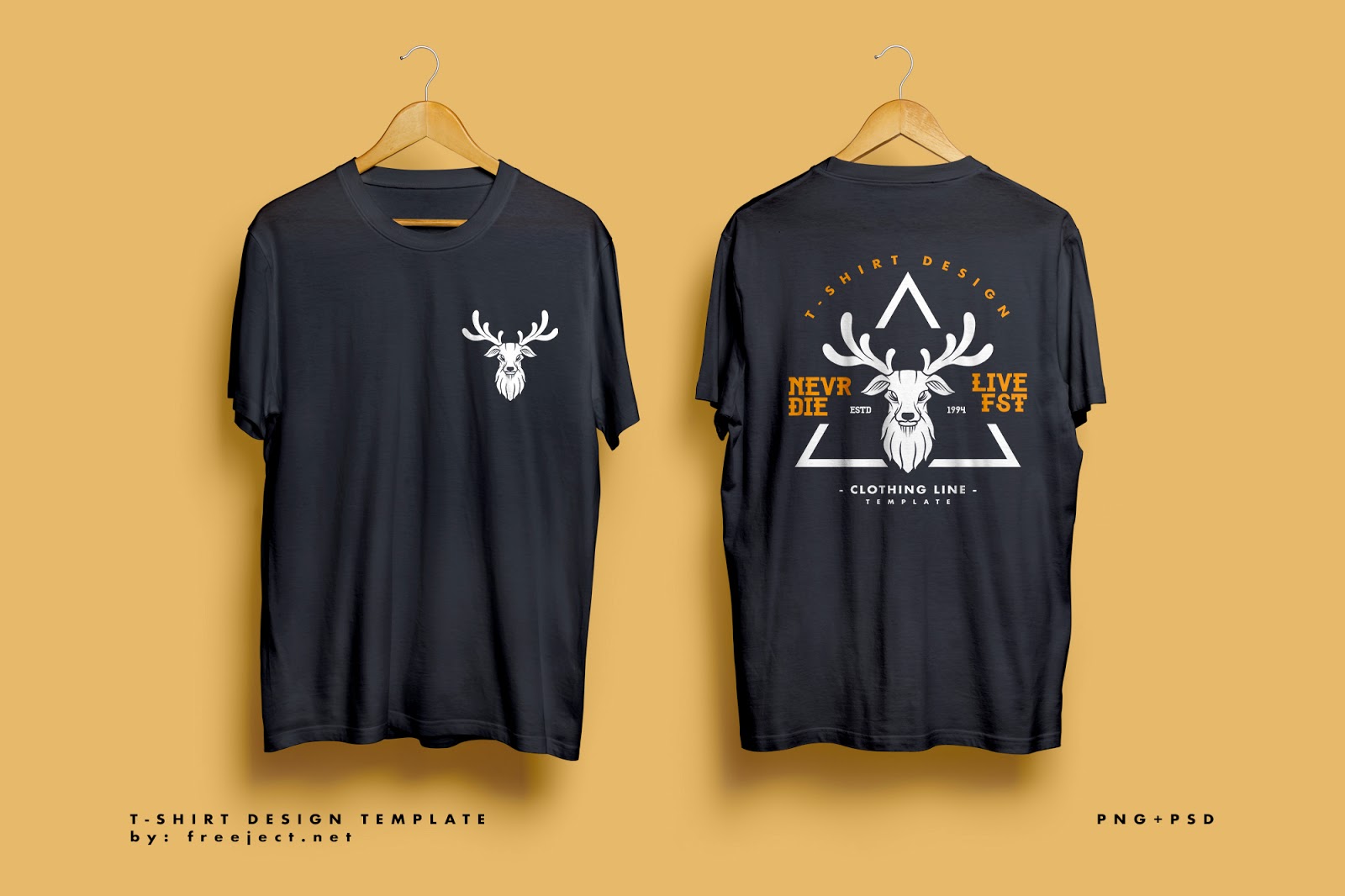 Download Deer Badge Retro Design - Free Download T-Shirt Design ...
