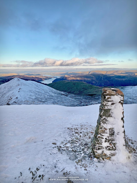 Helvellyn snow walk via Striding Edge & Swirral Edge