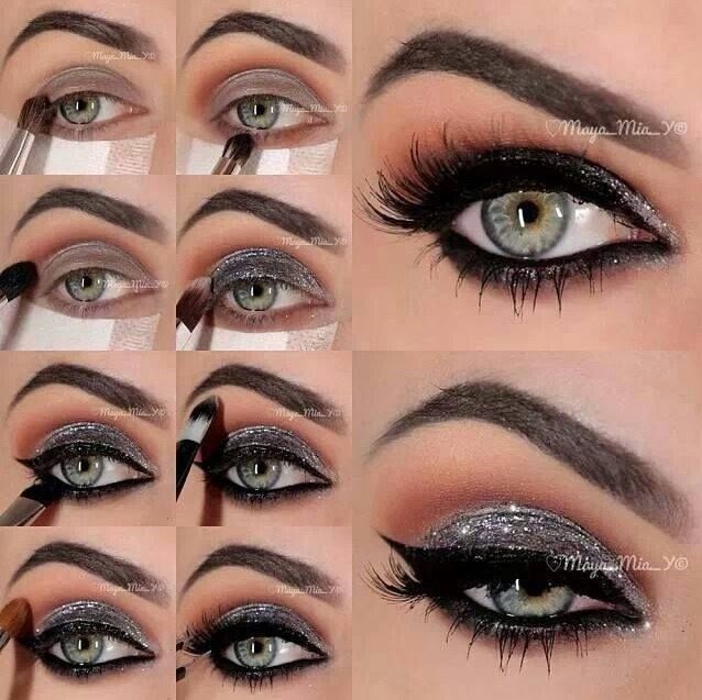 Tutorial glitter makeup eye sleeved quarter Tutorial eye glitter makeup