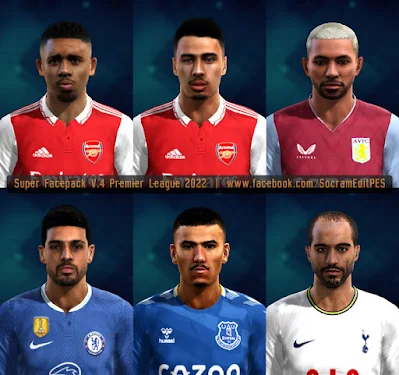 Facepack V.4 Premier League 2022 For PES 2013