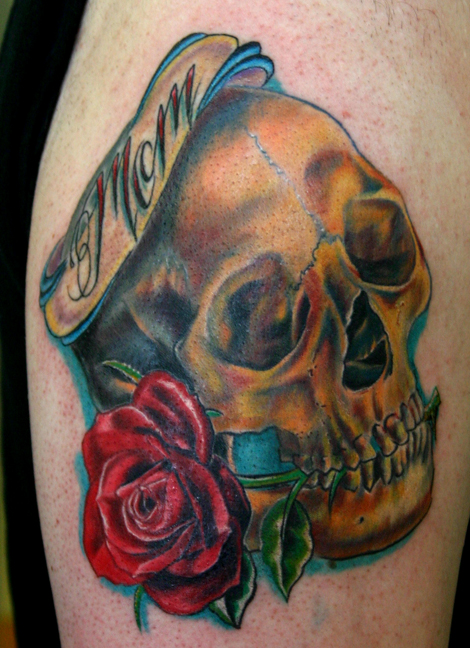 Big Gus Day of the Dead face paint demon skulls tattoos tattoo machin