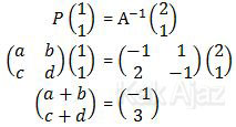 Persamaan matriks P yang kedua