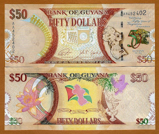 G7 GUYANA 50 DOLLARS COMMEMORATIVE ISSUE UNC 2016 (P-41)