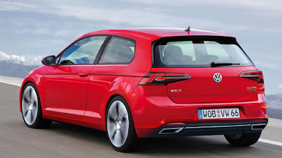 New 2017 Volkswagen Golf Eighth-Gen red color rear look Hd Pictures