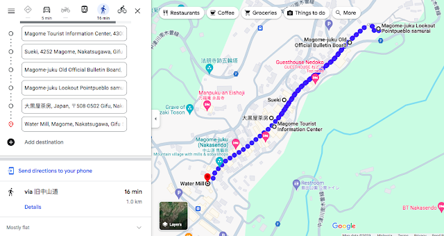 Magome walking map