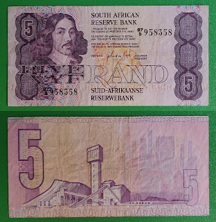 SA13 SOUTH AFRICA 5 RANDS VF (1978-1994)(P-119c) 