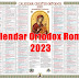 Calendar Creștin Ortodox Român 2023