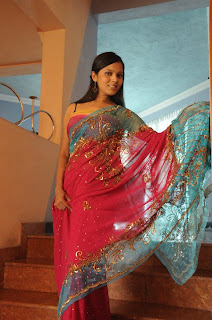 Nethu priyangika saree style