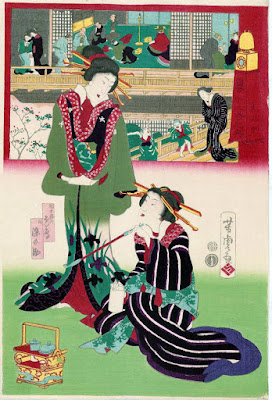 Ukiyo-e. Träsnitt. Yoshitora. 