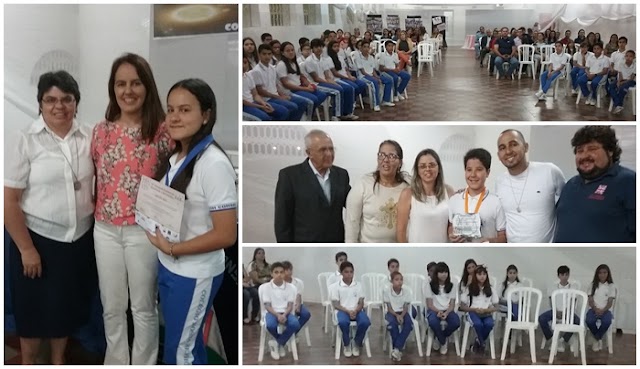 ALUNOS DO COLÉGIO DE NOSSA SENHORA DE BOM CONSELHO RECEBEM PREMIAÇÃO